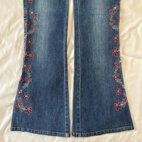 vintage ponytail embroidered flare jeans - Picture 4 of 7
